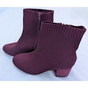 Lane Bryant Womens Dream Cloud Stretch Knit Mid-Calf Ankle Boots Size 9W Heeled
